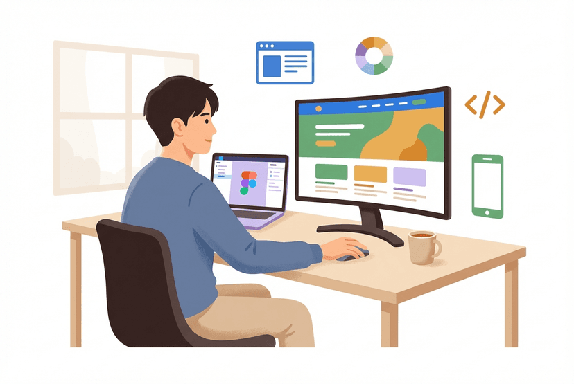 WEBデザイナーの仕事イラスト