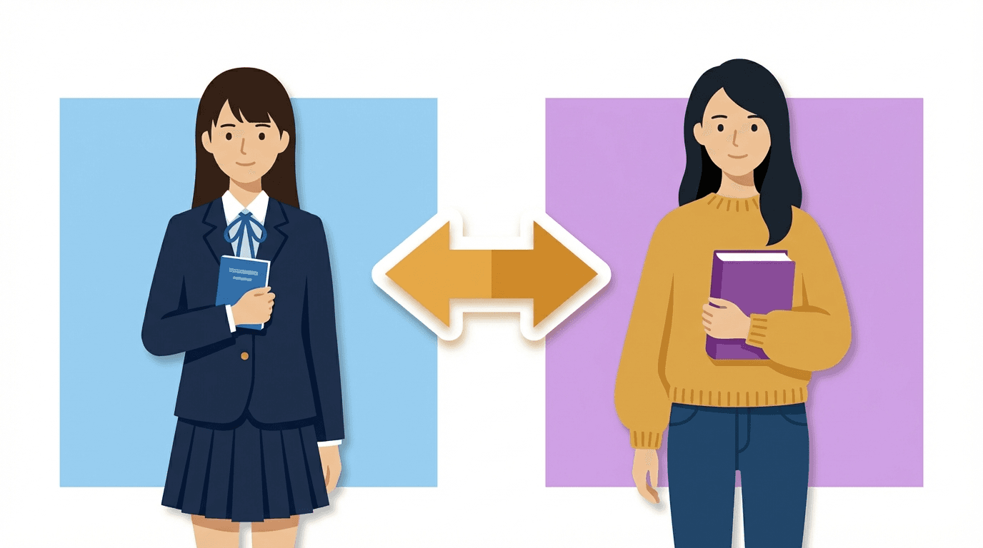 高校生 vs 大学生 就活情報誌比較