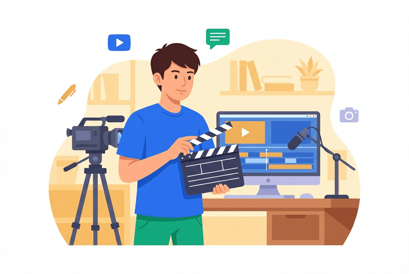 メディアの職場イラスト