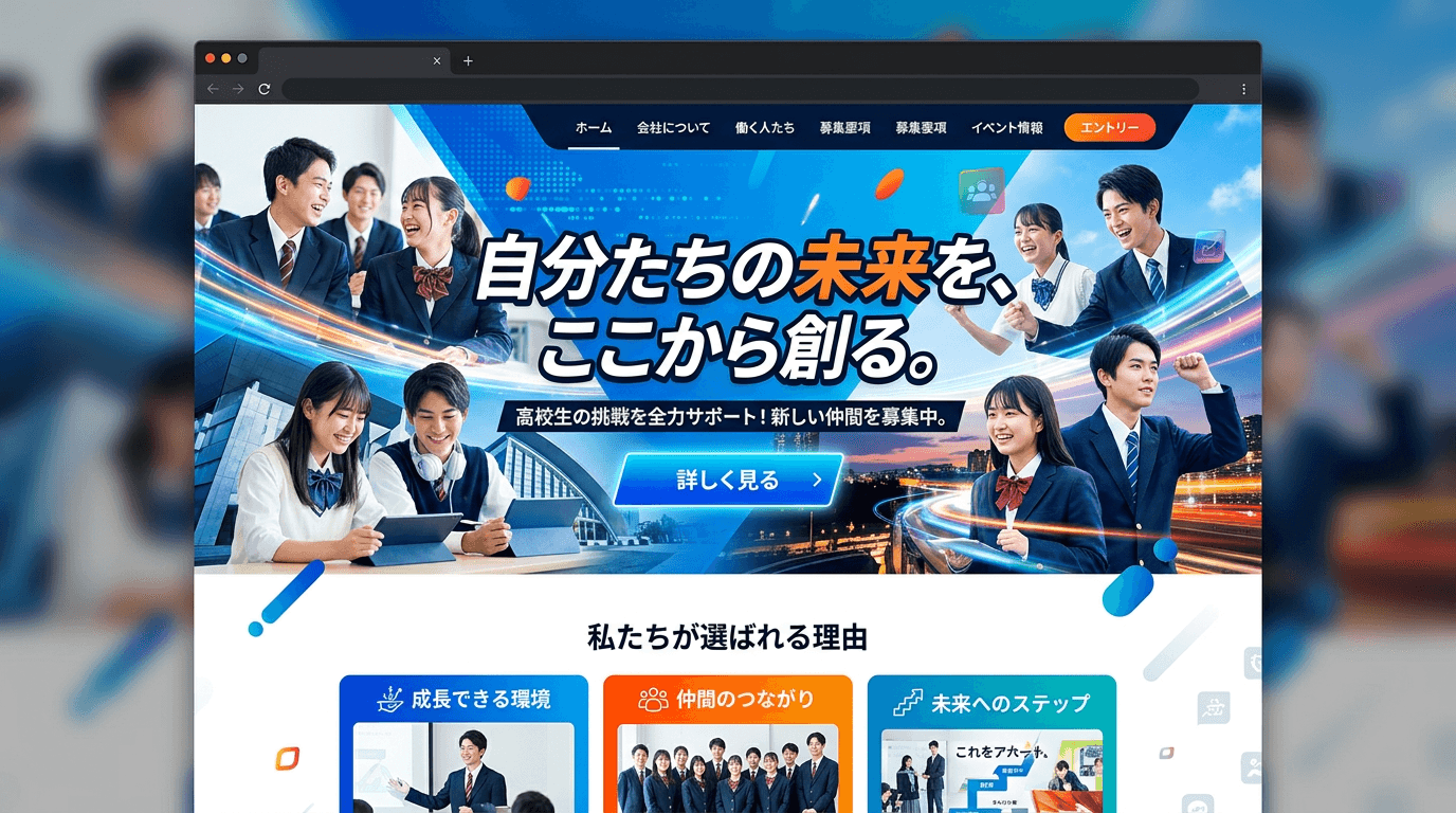 採用専用ホームページ制作イメージ