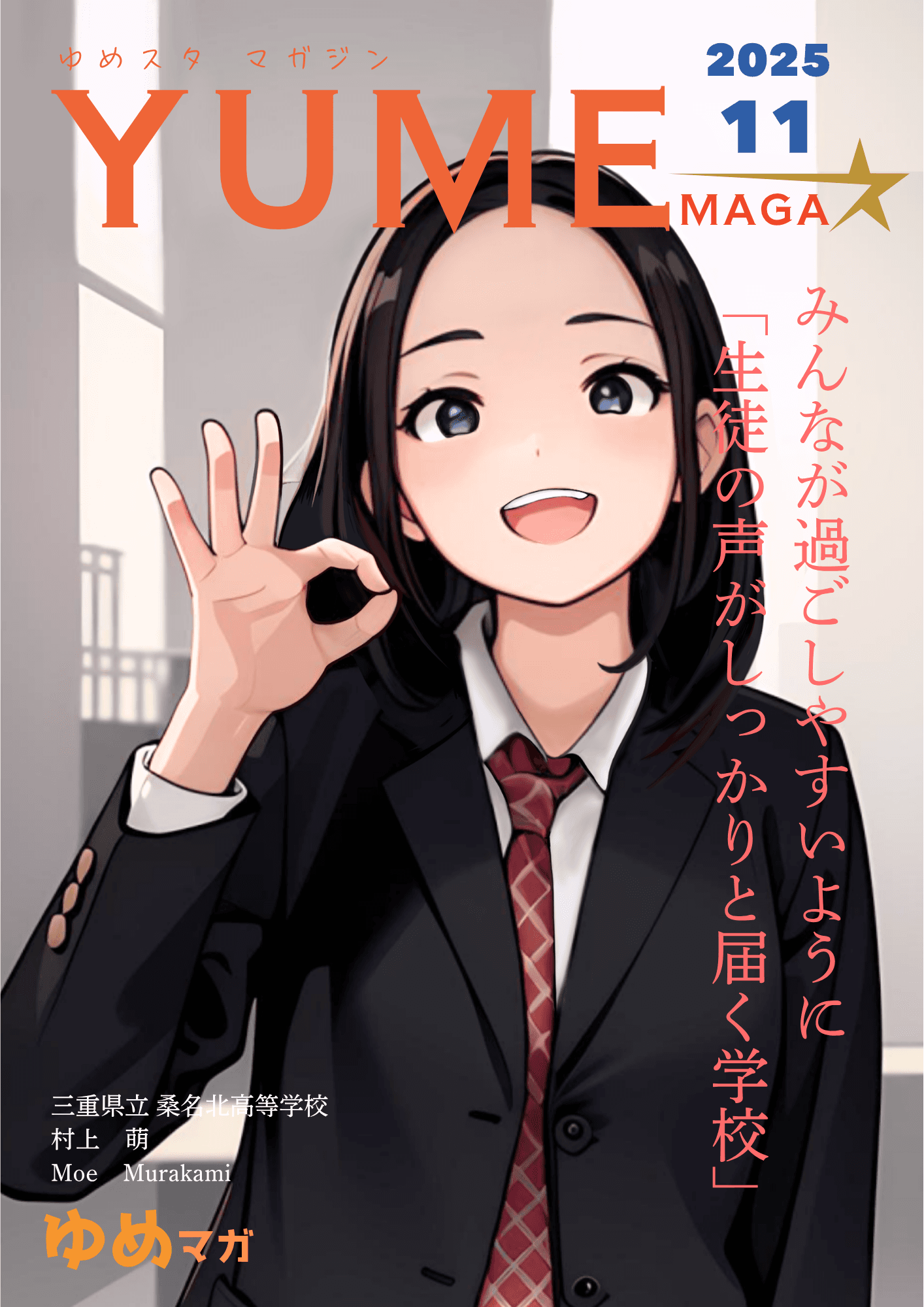 高校生就活情報誌 ゆめスタマガジン 11月号の表紙