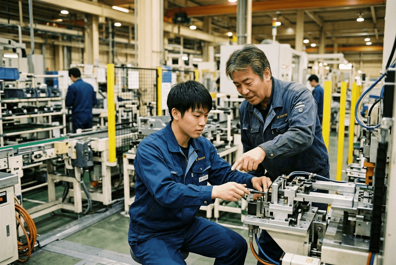 若手社員の成長