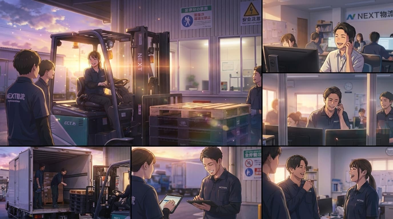 物流業 - 倉庫での作業シーン