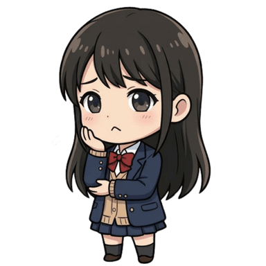 不安な表情の高校生