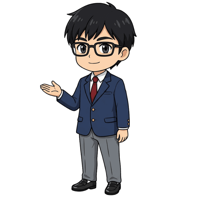 案内する高校生