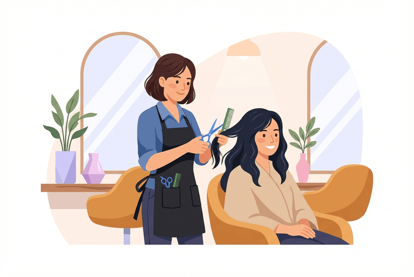 美容師の仕事イラスト