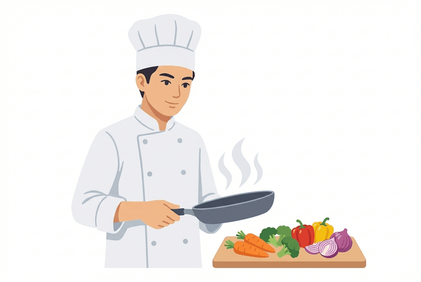 調理師・料理人の仕事イラスト