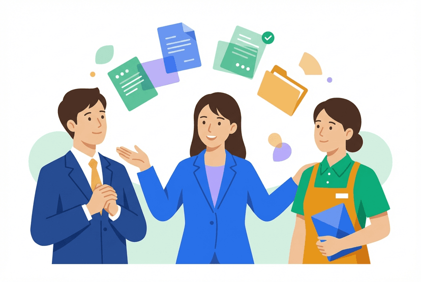 社労士（社会保険労務士）の仕事イラスト