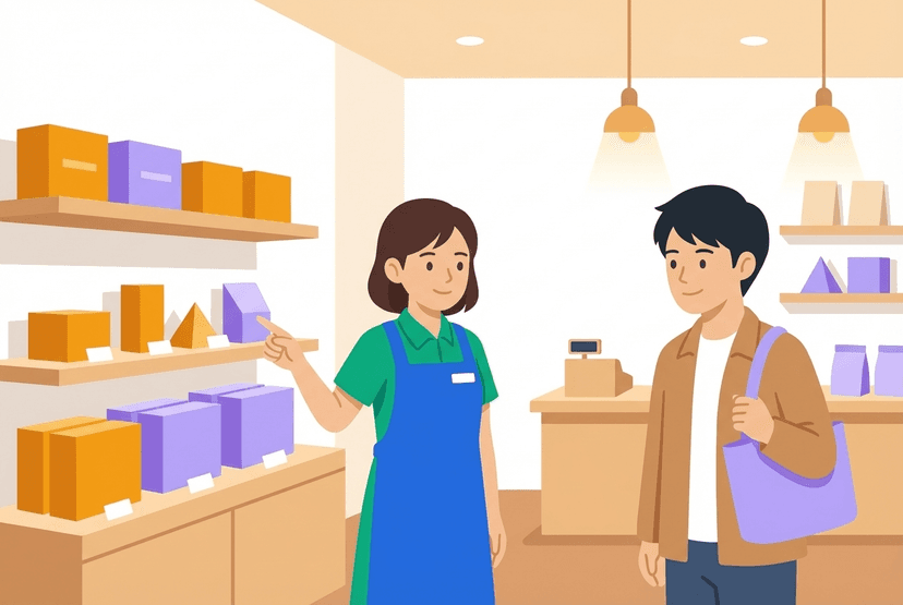 小売・サービス業の職場イラスト