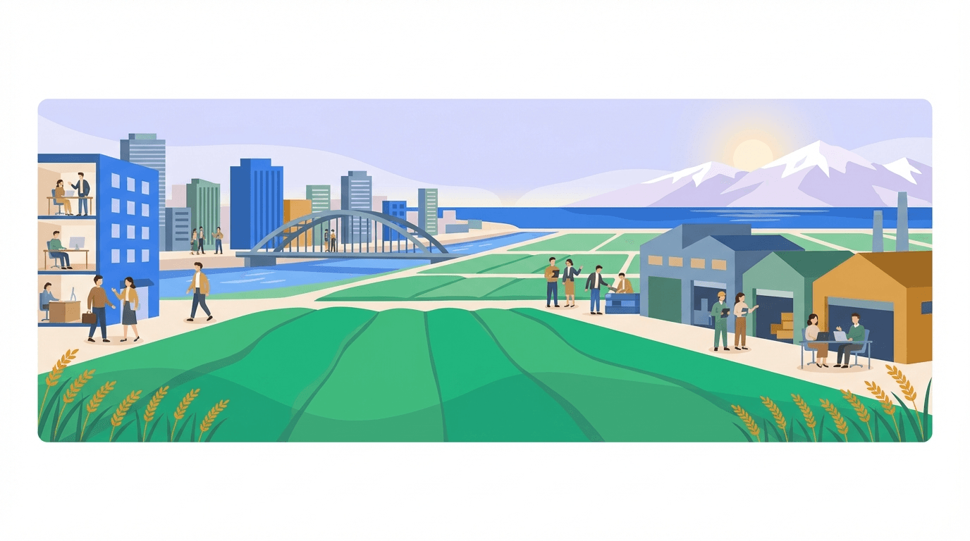 新潟県の街並み