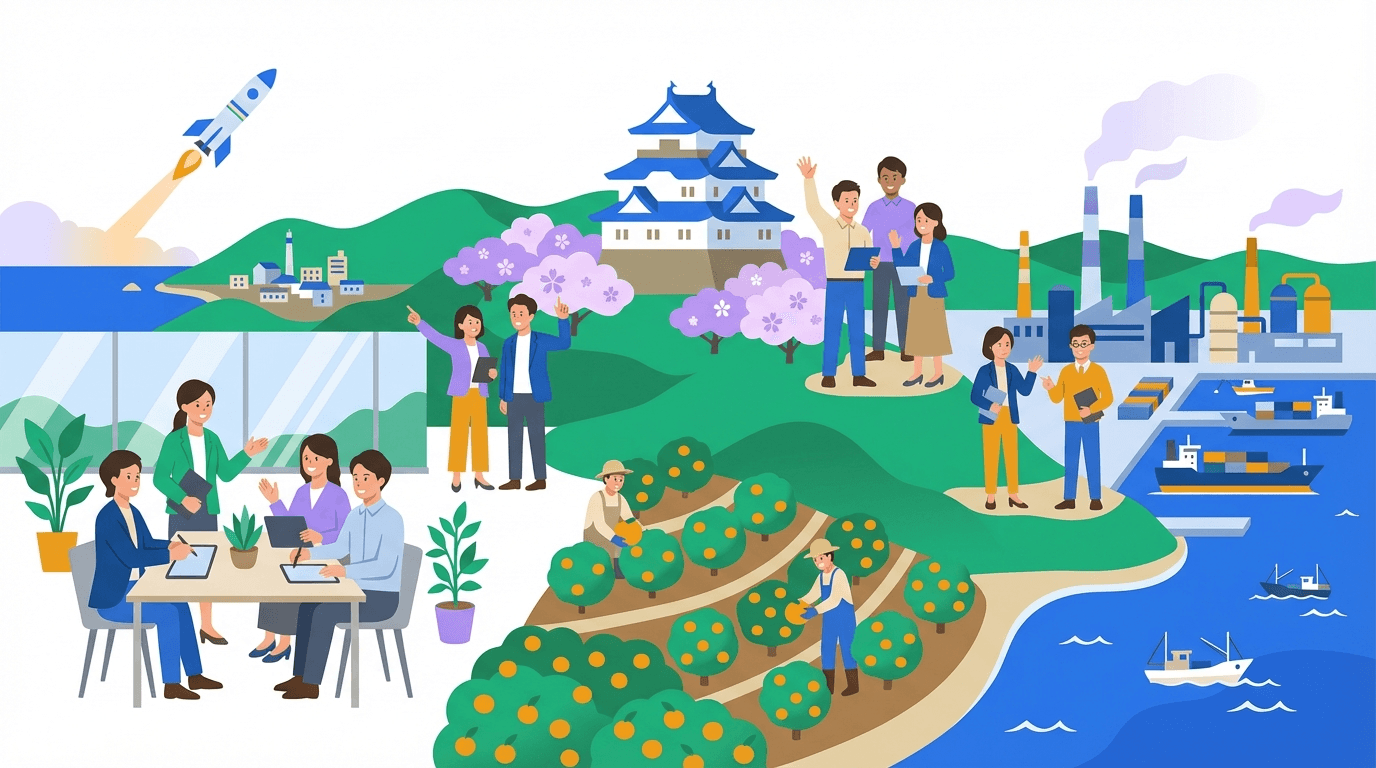 和歌山県の街並み