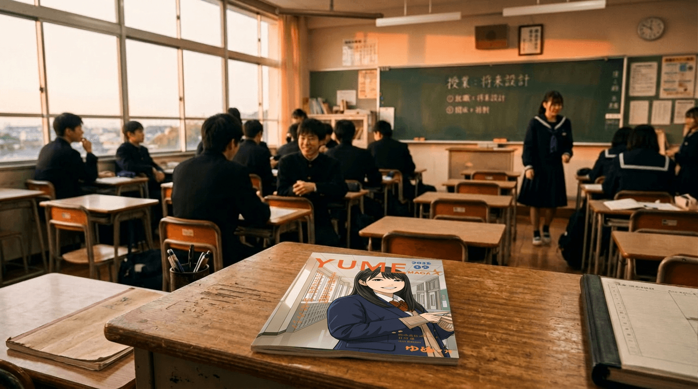 教室に届くゆめマガ