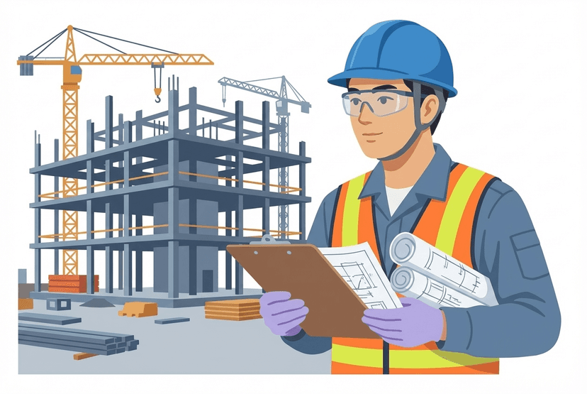施工管理の仕事イラスト