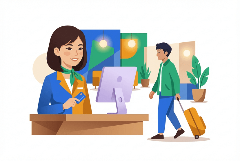 ホテルスタッフの仕事イラスト