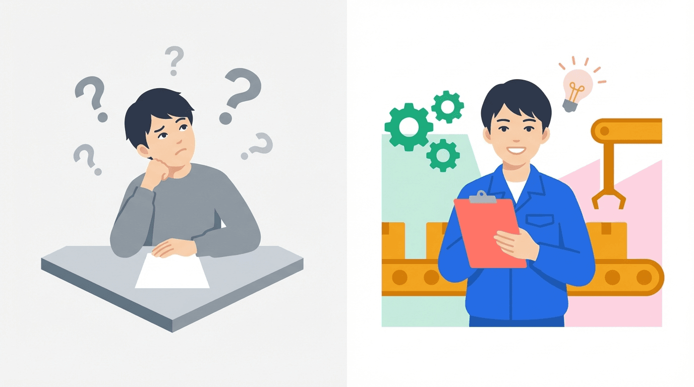 考えているだけの状態から、体験して気づく瞬間へ