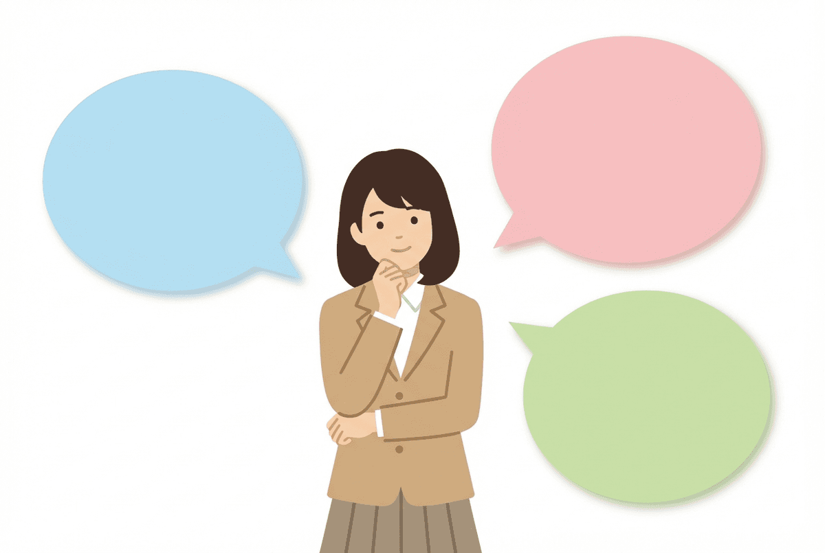 周りの声に囲まれる高校生