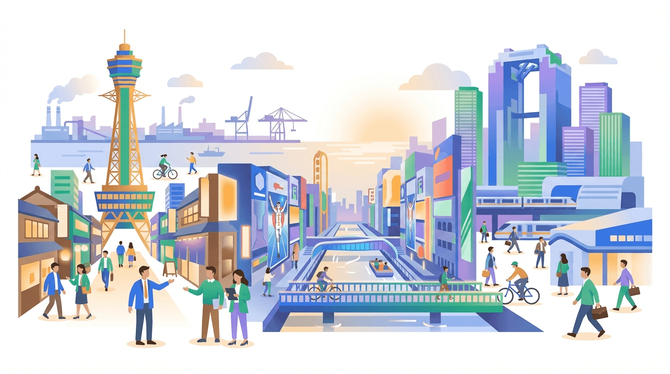 大阪府の街並み