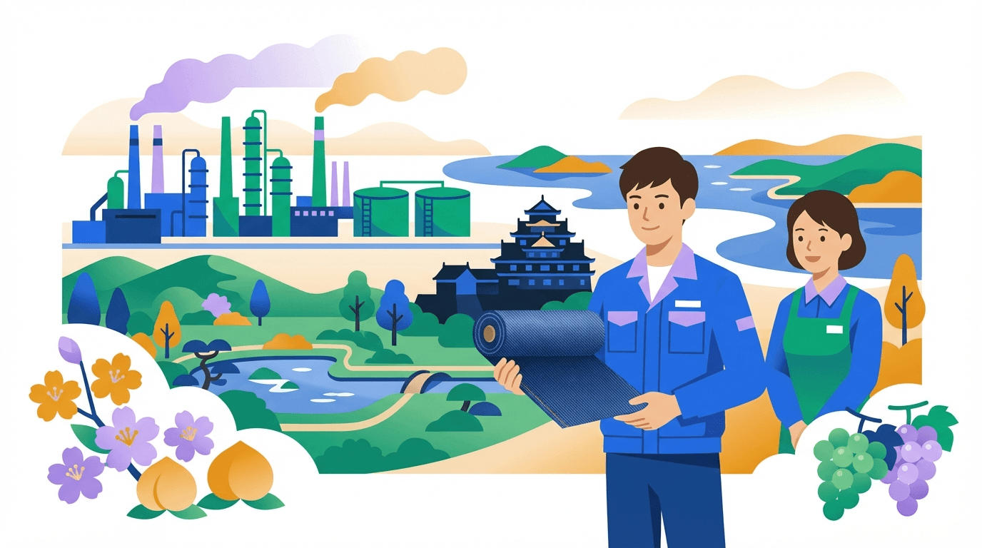 岡山県の街並み