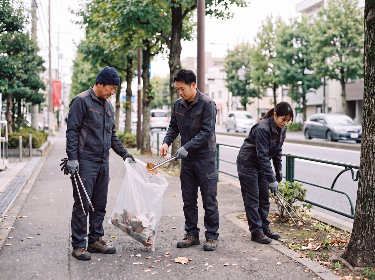 道路沿いの清掃活動