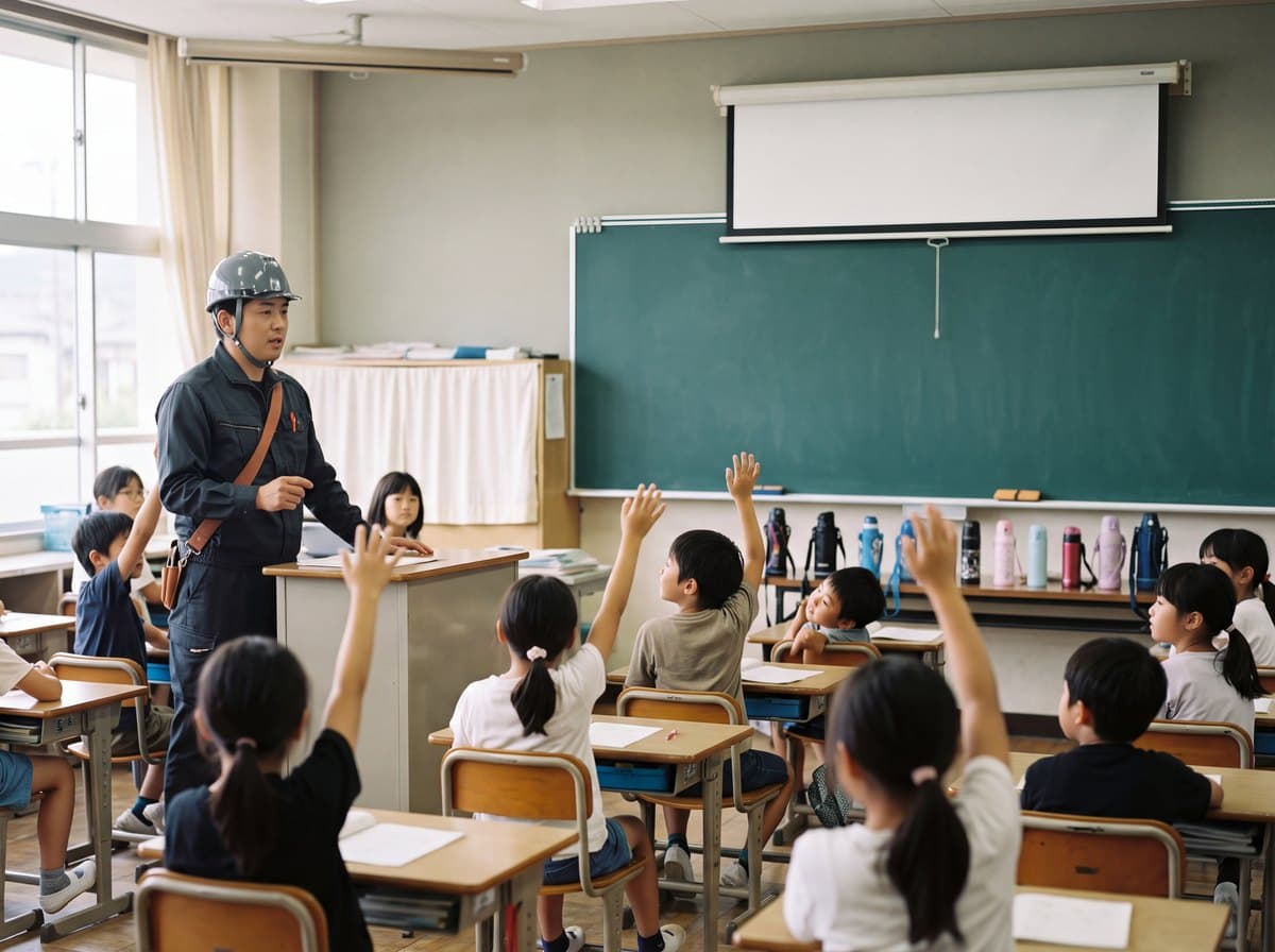 教室での出前授業の様子